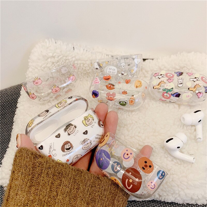 Transparent Cartoon AirPods Pro Case