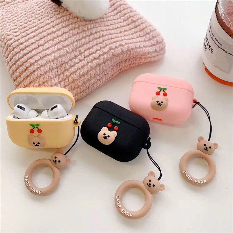 Cherry Bear AirPods Case